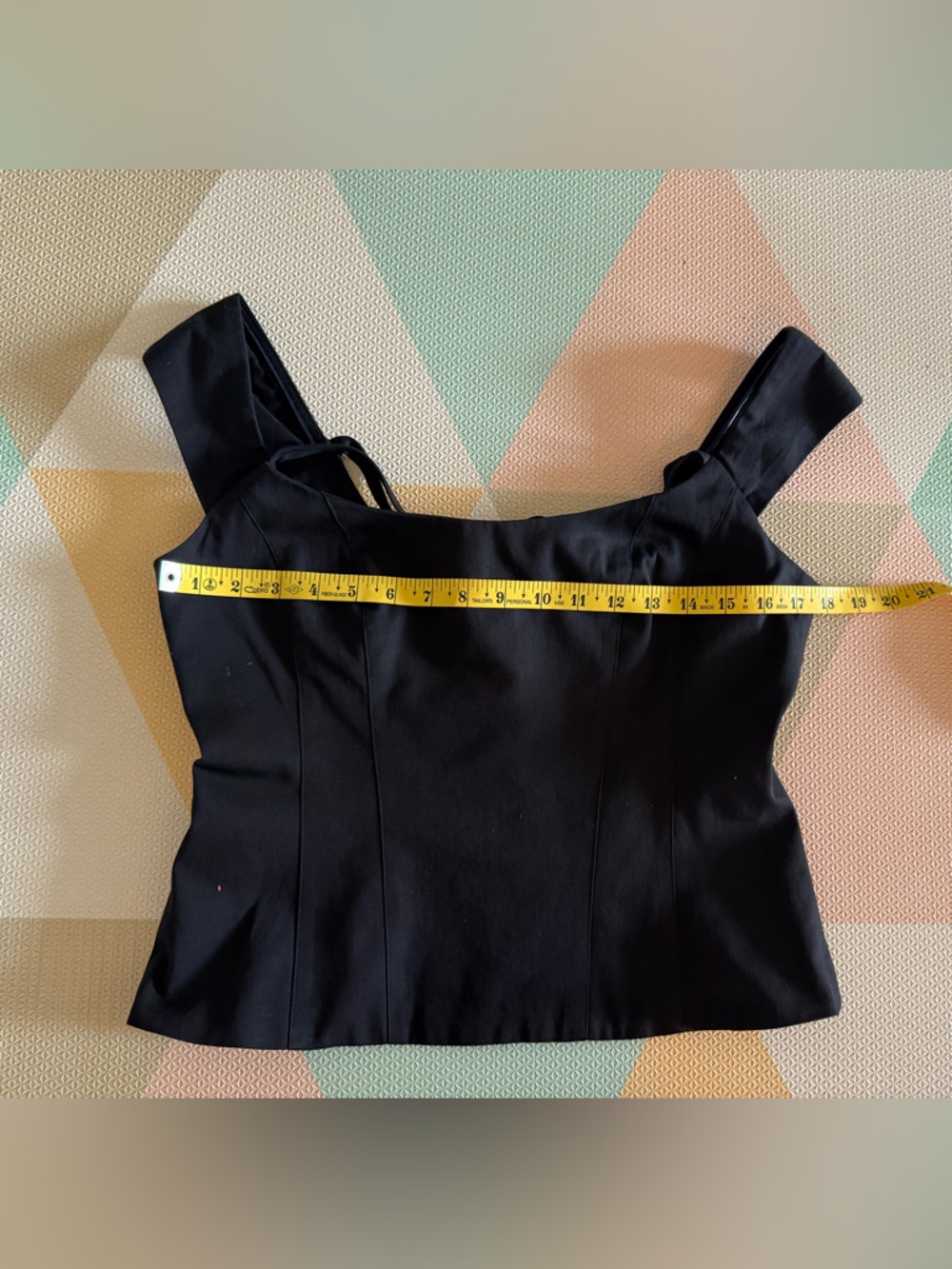 Nanette Lepore Black Corset-Style  Double-Strap Top Size 10 - Picture 6 of 10